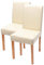 2er-Set Esszimmerstuhl Stuhl Küchenstuhl Littau - Leder, Creme, helle Beine