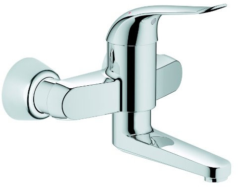 GROHE Euroeco Waschtisch-Einhebelmischer für Wandmontage, 120 mm, verchromt 32767000