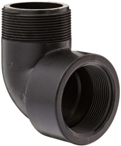 Banjo SL200-90 Polypropylene Pipe Fitting, 90 Degree Street Elbow, Schedule 80, 2 NPT Female x NPT Male