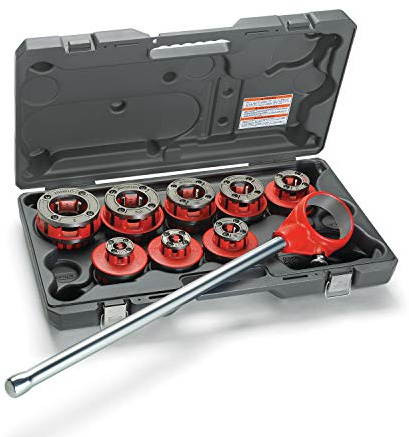 RIDGID 13078 Filiera manuale modello 11-R con cricchetto e impugnatura e set bussole da 3/8-2