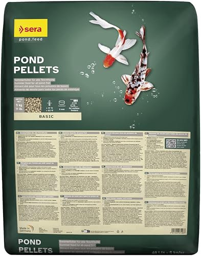 sera Pond Pellets 40 L (5 kg) | Energiefutter ohne Farb- & Konservierungsstoffe | Ideal bei Wassertemperaturen über 17°C | Fördert Farbausprägung & Wachstum | Naturnahrung für Teichfische