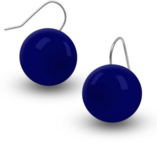 Soul-Cats 1 Paar Kugel Ohrringe aus Acryl für Damen, Mädchen in der Farbe: blau