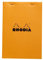 Rhodia 15200C - Schreibblock / Notizblock geheftet Giant Pad No.15 DIN A5 21x14,8 cm, 150 Blätter kariert 80g, abtrennbar und mikroperforiert, mit Kartonrücken, Orange, 1 Stück