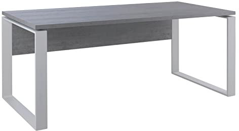Schreibtisch, grau, weiß, BxHxT: ca. 170x75x80 cm