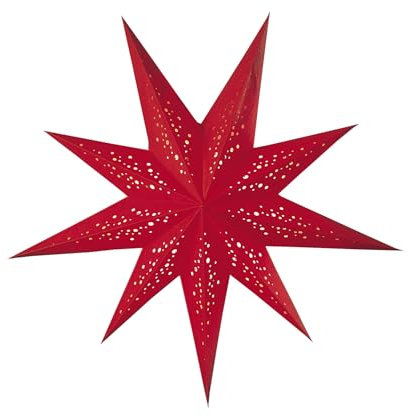 starlightz Papierstern Spumante M RED 60 cm Lampenschirm, Fensterdeko, Weihnachtsstern, handgemacht - das Original aus Indien