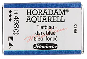 Schmincke - HORADAM® AQUARELL - aquarelle d'artiste très fine, 498 bleu profond, 14 498 043, 1/1 godet