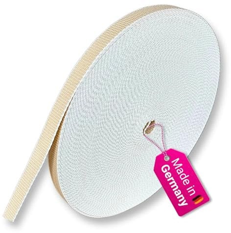 Gurtband 23mm Breite Farbe beige 50m-Rolle Rolladengurt für Rolladen [50m23beige]