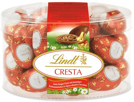 Lindt Cresta Eier | 450g Beutel | Zarte Nougat-Crème mit knusprigen Krokantstückchen in feinster Vollmilch-Schokolade | Osterschokolade | Schokoladengeschenk | Ostereier | Schokoeier zu Ostern
