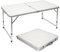 AMANKA Campingtisch 120x60cm - Alu Klapptisch Picknicktisch faltbar höhenverstallbar Grau
