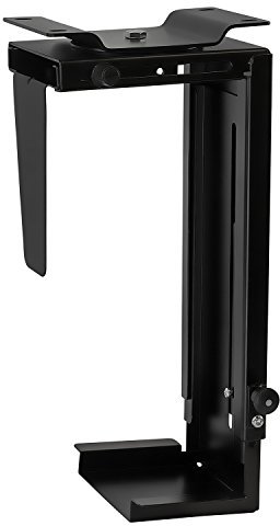Mount-It! Soporte de montaje debajo del escritorio para CPU - Soporte de pared para torre de computadora y soporte debajo del mostrador, giratorio de 360 grados Se puede montar en pared