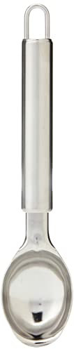 Chef Aid Stainless Steel Ice Cream Scoop, High grade Stainless Steel scoop, Perfect for frozen gelato, sorbet and cookie dough, fitted with easy store hanging loop, Dishwasher safe