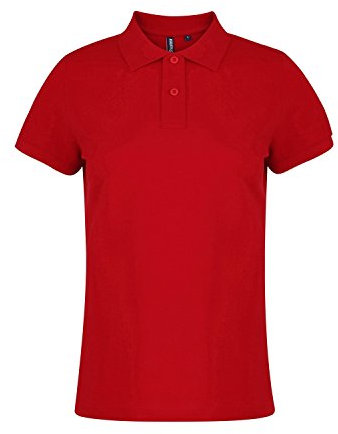Asquith & Fox Women's Women's Polo Regular Fit Short Sleeve Polo Shirt, Red (Red 000), 16 (Manufacturer Size:XL)