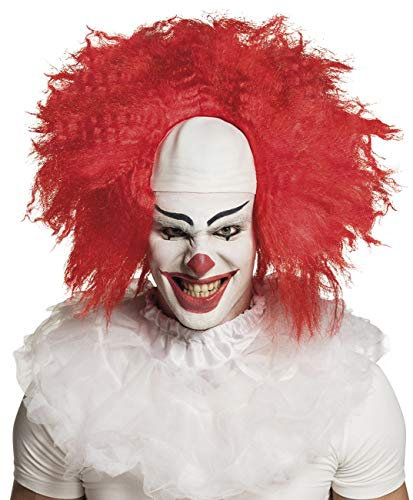 Boland 85992 - Perücke Horror Clown mit Glatze, abstehende Kunsthaare für Karneval oder Halloween, Zubehör für Kostüme