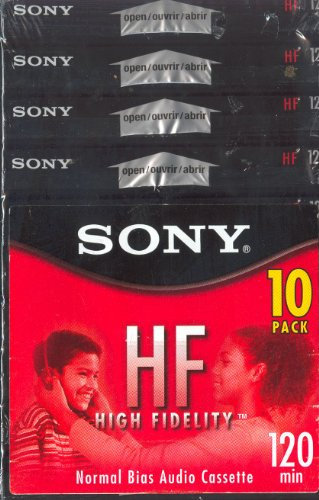 Sony 10C120HFL 120-Minute HF Cassette Tape (10-Brick)