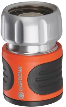 GARDENA Metal Alloy Hose Connector with Water Stop