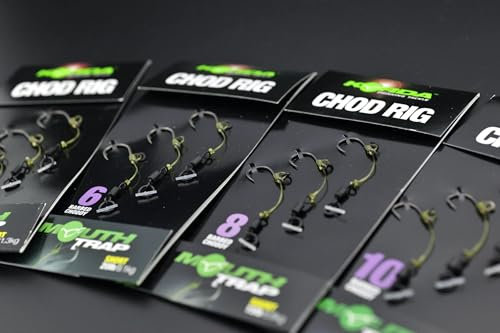 Korda Chod Rig Short 5cm - 3 Karpfenrigs zum Karpfenangeln, Karpfenmontage, Karpfen Rig, Größe:8