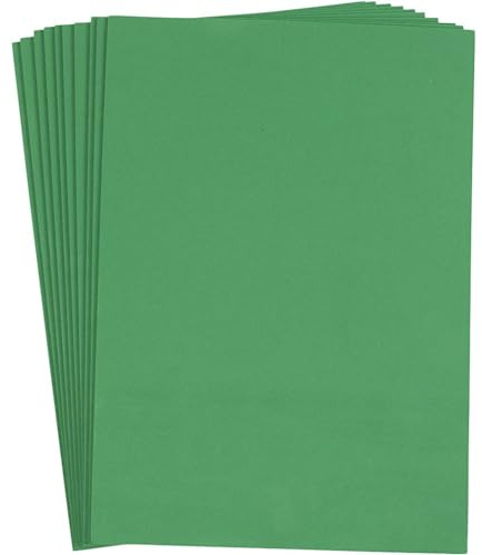 Creativ 79036 EVA-Schaumstoffbogen, A4, 21 x 30 cm, Stärke 2 mm, dunkelgrün, 10 Bögen