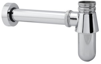 Deva TCP625 Bottle Trap with Wall Extension Chrome Finish