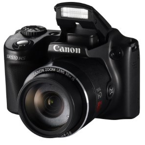 Canon PowerShot SX510 HS Camera - Black (12.1MP, 30x Zoom) 3 inch LCD