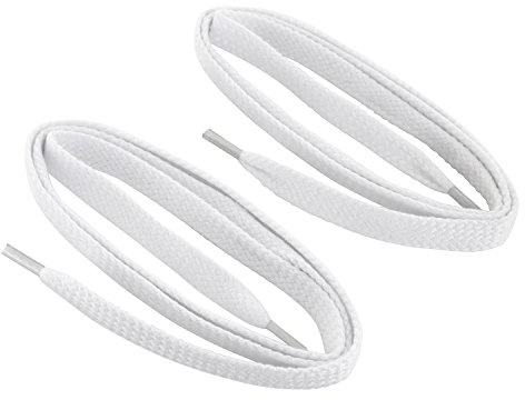 Collonil 1 Paar Schnürsenkel - flach - 9 mm breit Längen (100 cm, Weiss)
