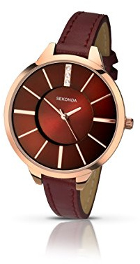 Sekonda Women's Quartz Watch with Red Dial Analogue Display and Red Alloy Strap 2245.27