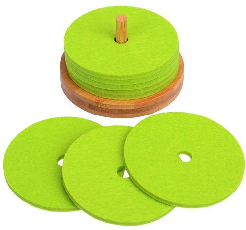 GRÄWE 8 dessous de verre avec support vert clair.