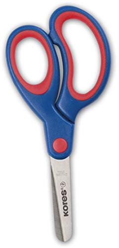 Kores SCH35130 Bastelschere mit Softgrip-Griff, abgerundeter Spitze, Länge 130 mm