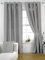 Silver Grey Eyelet Curtains - Faux Silk Charisma - 66'' x 90'' by Ideal Textiles