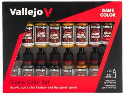 Vallejo 72291 Acrylfarben-Set für Leder und Metall, verschiedene Farben, 17 ml (16 Stück), Bronze