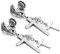 Flongo Herren Kreuz Ohrstecker Damen Ohrringe Edelstahl Ohrhänger Ohrstecker Gestüt Stecker Ohrringe Tunnel Fakeplugs Männer Frauen Ohrschmuck Hand Knochen Gotik Punk Silber