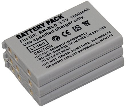 3 x New BTBAI ? Batterie pour Nikon CP1 EN-EL5 ENEL5 Coolpix 3700 4200 5200 5900 7900 P100 P3 P4 P500 P5000 P510 P520 P530 P5100 P6000 P80 P90 S10 Appareil photo