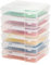 IRIS USA Portable Board Game Organizer Plastic Project Storage Case Box with Snap-Tight Latch, 6-Pack, Fits 8.5 x 11 Papers, for Games Puzzle Magazine Document Craft Hobby Art Supplies, Thick, Clear