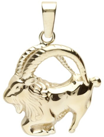 InCollections Unisex-Anhänger 925/000 Sterlingsilber vergoldet, Tierkreiszeichen Steinbock 2000201306100