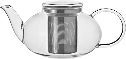 LEONARDO HOME Teekanne Moon, 1,2 l, hitzebeständiges Glas, Deckel und Edelstahl-Sieb abnehmbar, handmade, 070400
