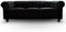 Menzzo Grand Canapé Chesterfield 3-Sitzer Sofa mit Samtbezug Schwarz