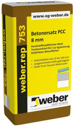 weber.rep 753, 25 kg – Cemento PCC 8 mm