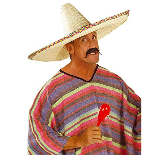 NET TOYS Riesen Mexikaner Sombrero Hut Sombrero Hut Strohhut Sommerhut Partyhut Sonnenhut lüstige Hüte Karneval