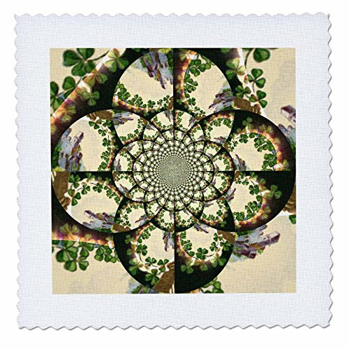 3dRose Shamrock und Blarney Castle Kaleidoskop, Quilt, Platz, 14 von 35,6 cm (QS 42910 Leinwandbild 5)