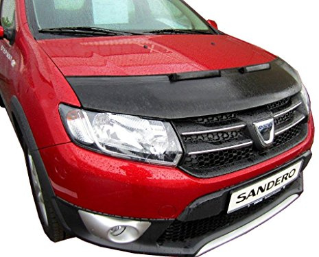 AB-00058 Auto Bra kompatibel mit Dacia Sandero II - Stepway II Logan II - MCV II Bj. 2012-2022 Haubenbra Steinschlagschutz Tuning Bonnet Bra