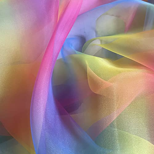 Rainbow Organza (Voile) Fabric (Per Metre)