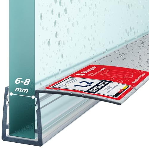 STEIGNER Junta mampara ducha UK11 70 cm (1 ud.) transparente - Junta vertical para ducha angular o pentagonal con puerta 6-8 mm - Protección contra fugas, Ajuste perfecto, Material duradero