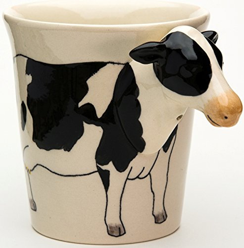 Tasse mit Kuh Tasse-Tier-tasse-3d tasse-tier-motiv-form Tasse als Geschenk für Tierliebhaber Kuh 14 x 15 x 10 cm