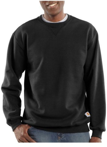 Carhartt, Herren, Weites, mittelschweres Sweatshirt mit Rundhalsausschnitt, Schwarz, S