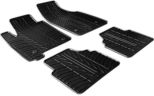 Satz Gummimatten kompatibel mit Opel Meriva 2003- (T Profil 4-teilig + Montage-clips)