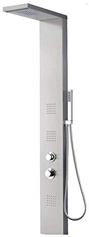 COLONNA DOCCIA MULTIFUNZIONE TERMOSTATICA ACCIAIO INOX SATINATO