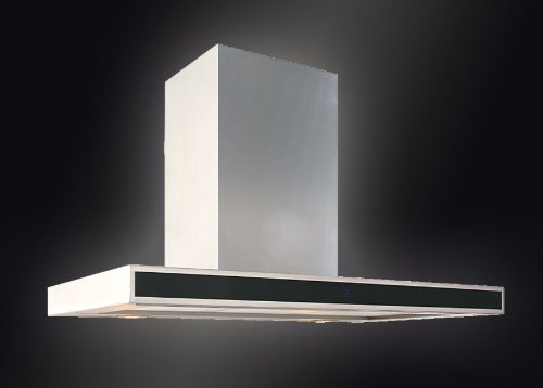Baumann Design Dunstabzugshaube, Modell Vela 60, 800 m3/h Abluftleistung, 4-Stufen Touch-Control-Steuerung, schwarzes Satinglas