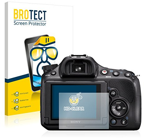 BROTECT 2 Stück Schutzfolie für Sony Alpha 58 (SLT-A58) Displayschutz Folie Made in Germany, Ultra-Klar