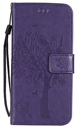 Nancen Compatible with Handyhülle Galaxy S7 Edge/SM-G9350 Flip Schutzhülle Zubehör Lederhülle mit Silikon Back Cover PU Leder Handytasche