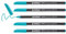 edding 1200 Fasermaler fein - türkis (blau) - 5 Stifte - Rundspitze 1 mm - Filzstift zum Zeichnen und Schreiben - für Schule, Mandala