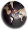 DISC'O'Clock Shallplattenuhr World Gold - Lautlos Wanduhr, einfach aufzuhängen. 100% Made in Italy Handwerkliches Produkt